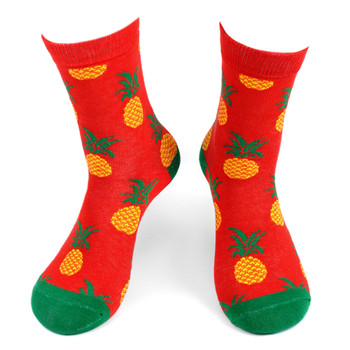 Women's Pineapple Novelty Socks - LNVS19415-HPK