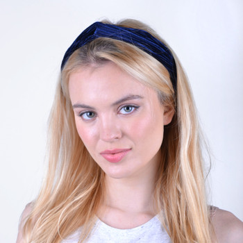 12pc Assorted Ladies Criss Cross Pleated Solid Headbands - 12EHB1013 12pc Assorted Ladies Criss Cross Pleated Solid Headbands - 12EHB1013