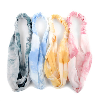12pc Assorted Ladies Criss Cross Tie Dye Headbands - 12EHB1016 12pc Assorted Ladies Criss Cross Tie Dye Headbands - 12EHB1016