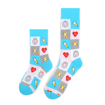 Health Care Heroes -Nurse Piggy- Premium Socks-NVSX2002-BL Health Care Heroes -Nurse Piggy- Premium Socks-NVSX2002-BL