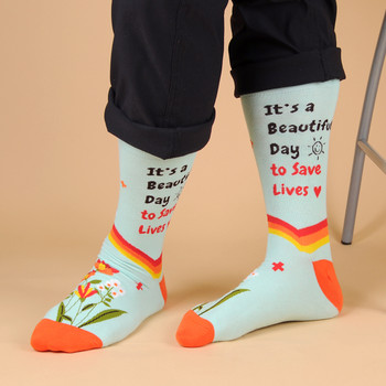 Health Care Heroes -Save Lives- Premium Socks-NVSX2007-BL Health Care Heroes -Save Lives- Premium Socks-NVSX2007-BL