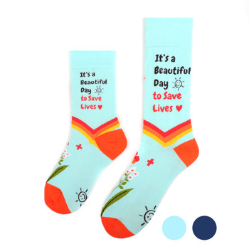 Health Care Heroes -Save Lives- Ultra Premium Socks-NVSX2007-BL Health Care Heroes -Save Lives- Ultra Premium Socks-NVSX2007-BL