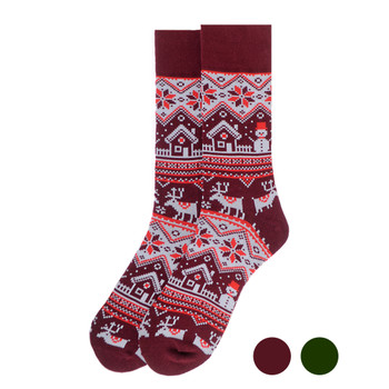 Men's Vintage Winter Pattern Novelty Socks - NVS19569 Men's Vintage Winter Pattern Novelty Socks - NVS19569