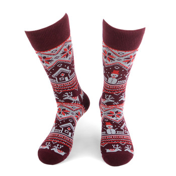 Men's Vintage Winter Pattern Novelty Socks - NVS19569 Men's Vintage Winter Pattern Novelty Socks - NVS19569