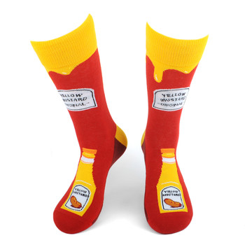 Men's Mustard Bottle Novelty Socks - NVS19589-OR