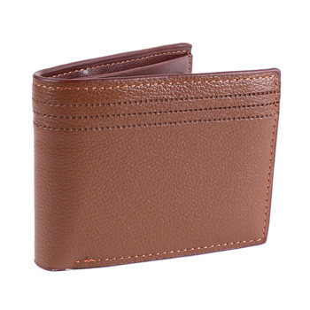 Men's Bi-fold Brown Leather Wallet - MLW5210