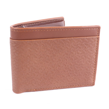 Men's Bi-fold Light Brown Leather Wallet - MLW5213