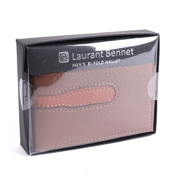 Men's Brown Striped Bi-fold Wallet - MLW5215