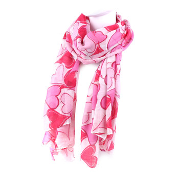 Pink Heart Scarf  - VDS01