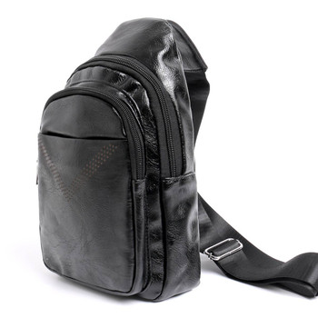 Black  PU Leather Crossbody Sling Bag - FBG1841