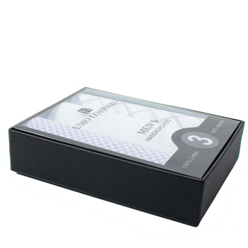 Men's Boxed Fancy Cotton Handkerchiefs 3pcs Set-MFB1743 Men's Boxed Fancy Cotton Handkerchiefs 3pcs Set-MFB1743