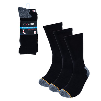60 Packs Men's Black Heavy Duty Crew Socks- 3PK-WKS01-BK-60 60 Packs Men's Black Heavy Duty Crew Socks- 3PK-WKS01-BK-60