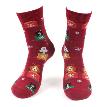 Women's Cats and Dog Novelty Socks- LNVS19615-BUR Women's Cats and Dog Novelty Socks- LNVS19615-BUR