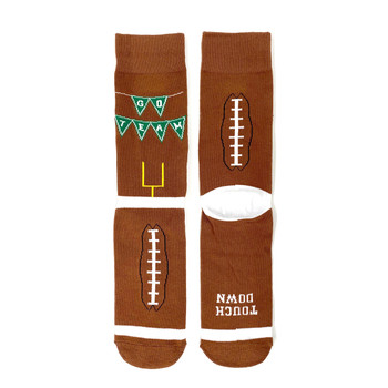 Men's Football Touchdown Novelty Socks- NVS19622-BR Men's Football Touchdown Novelty Socks- NVS19622-BR