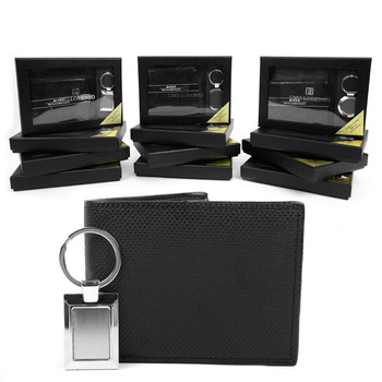 12pc Assorted Pack Wallet & Keychain Sets WK1000-BLACK