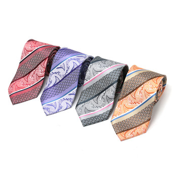 Men Diagonal Paisley Micro Fiber Poly Woven Tie -MPW5954