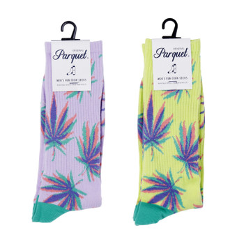 Men's Trippy Cannabis Novelty Socks-NVPS2032 Men's Trippy Cannabis Novelty Socks-NVPS2032