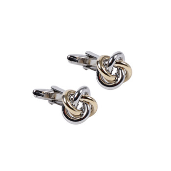 Mixed Metal Knot Cufflinks-CL1801 Mixed Metal Knot Cufflinks-CL1801