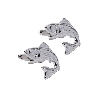 Silver Fish Novelty Cufflinks-CL1822 Silver Fish Novelty Cufflinks-CL1822