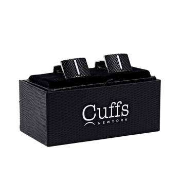 Black and Silver Square Cufflinks-CL1838 Black and Silver Square Cufflinks-CL1838