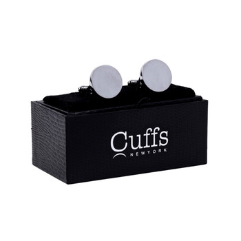 Silver Classic Round Cufflinks-CL1824 Silver Classic Round Cufflinks-CL1824