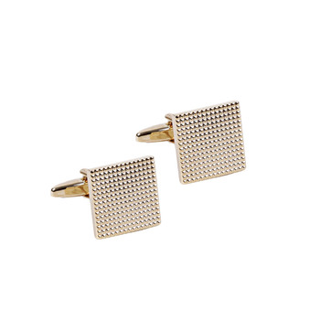 Gold Texture Square Cufflinks-CL1835