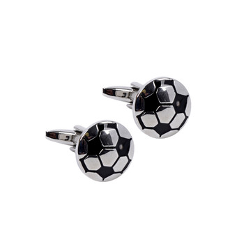 Silver Soccer Novelty Cufflinks-CL1840 Silver Soccer Novelty Cufflinks-CL1840