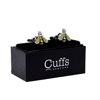 Silver Bumble Bee Novelty Cufflinks-CL1842 Silver Bumble Bee Novelty Cufflinks-CL1842