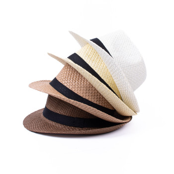 Men's S/S Wide Brim Black Banded Trilby Fashion Fedora Hat - FSS17132 Men's S/S Wide Brim Black Banded Trilby Fashion Fedora Hat - FSS17132