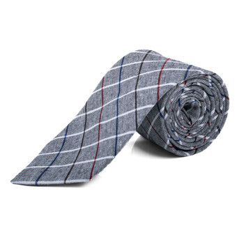Men's 100% Cotton Checkered Ties 4 - NVC3004 Men's 100% Cotton Checkered Ties 4 - NVC3004