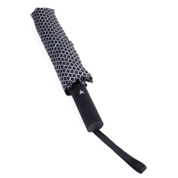 Compact Black Geometric Pattern Umbrella- Auto open - UM3236-BK Compact Black Geometric Pattern Umbrella- Auto open - UM3236-BK