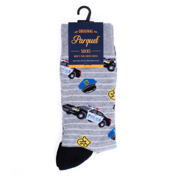Men's Police Novelty Socks - NVS19661-GRY