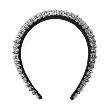 "C" Shaped Padded Headband with Pearl & Rhinestone-PHB1021 "C" Shaped Padded Headband with Pearl & Rhinestone-PHB1021