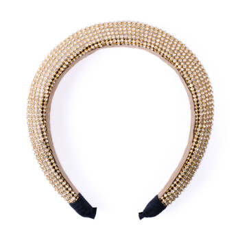 " C " Shaped Padded Headband with Rhinestones -PHB1028 " C " Shaped Padded Headband with Rhinestones -PHB1028