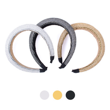 " C " Shaped Padded Headband with Rhinestones -PHB1028 " C " Shaped Padded Headband with Rhinestones -PHB1028
