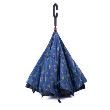Paris Pattern Inverted Umbrella-IUM18113  Paris Pattern Inverted Umbrella-IUM18113