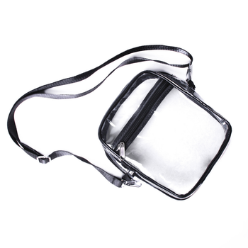 Clear Crossbody Mini Bag with Adjustable Strap-CLBG1200-BK