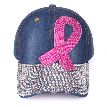 Breast Cancer Awareness Baseball Caps - 12 Pc.