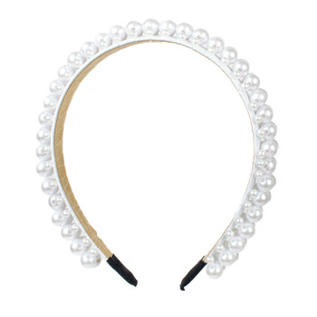 Ladies Multi-Pearl Statement Headband-PHB1050-WHT Ladies Multi-Pearl Statement Headband-PHB1050-WHT