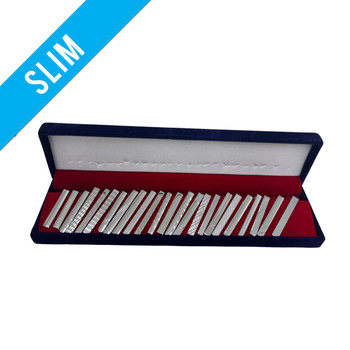 24pc Assorted Slim Tie Bars Set TB1303SLIM