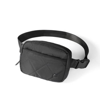 Ladies Diamond Quilted Belt Bag-LCBG1465-BK