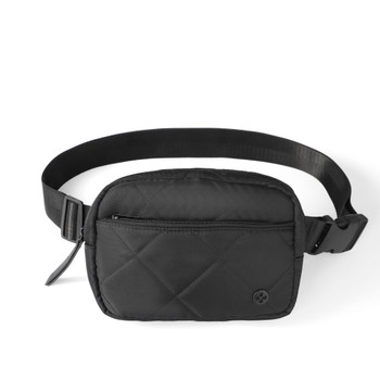 Ladies Diamond Quilted Belt Bag-LCBG1465-BK