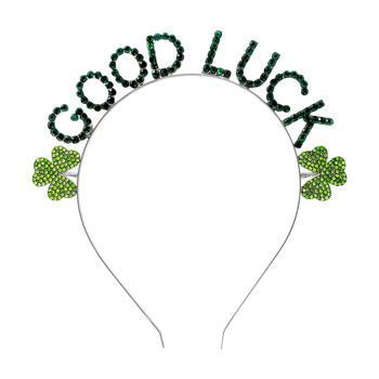 Silver Rhinestone "Good Luck" Tiara Headband- 72103EM-S