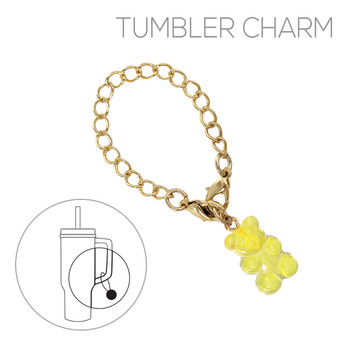 Yellow Gummy Bear Tumbler Chain Charm - 31785-JO-G