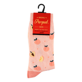 Women's Peach Novelty Socks - LNVS19626-PCH