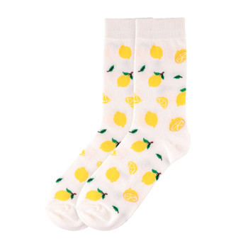 Women's Zeisty Lemon Novelty Socks - LNVS19624-WH