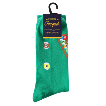 Men's Billiards Game Novelty Socks - NVS19673-GRN