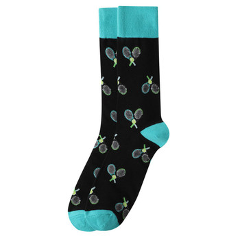 Men's Tennis Novelty Socks - NVS19672-BK Men's Tennis Novelty Socks - NVS19672-BK