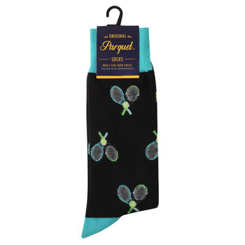 Men's Tennis Novelty Socks - NVS19672-BK Men's Tennis Novelty Socks - NVS19672-BK