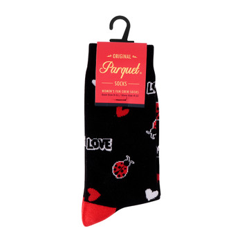 Women's Lady Bug Novelty Socks - LNVS19630-BK Women's Lady Bug Novelty Socks - LNVS19630-BK